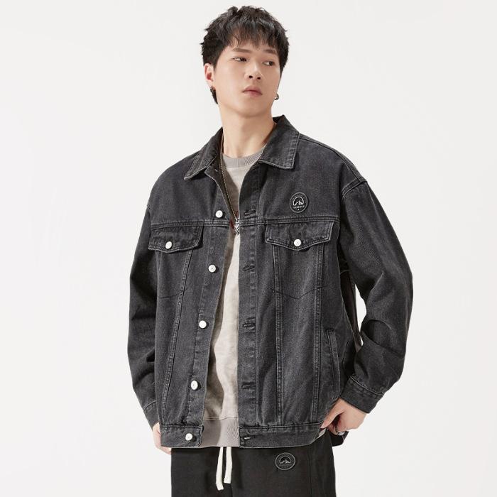 

Американская ретро джинсовая куртка мужская свободная большого размера модная мужская черная куртка с инструментами топ модный 3XL чёрный