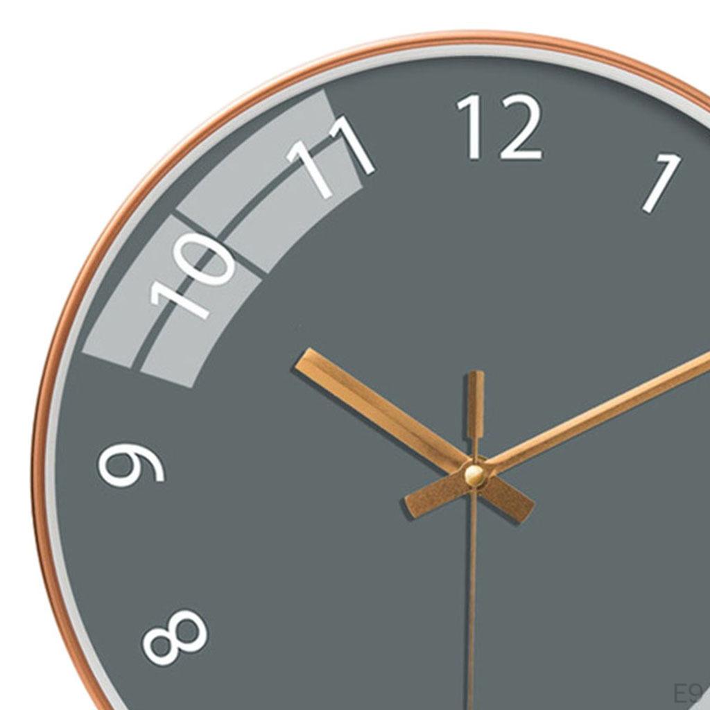 12 Inch Wall Clock Round Battery Operated Easy To Read Sweep Movement Art Silent Non Ticking