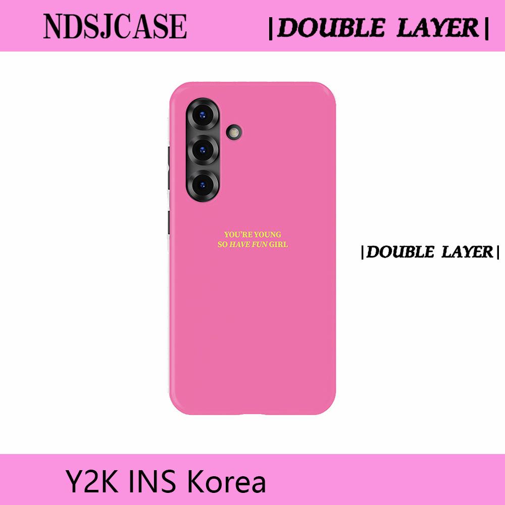 

Luxury Clmj SWAG Have Fun Phone Case for Samsung Galaxy A56 S20 S23 S24 S25 S26 FE Plus Ultra Edge 4G 5G Double-layer Back Cover S24 Plus 5G