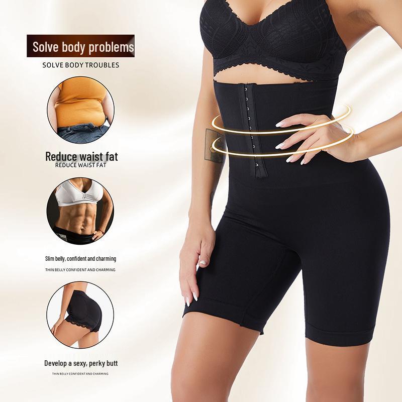 Pantaloni Modellanti Europei e Americani a Vita Alta con Controllo Pancia, Chiusura a Bottoni Regolabile e Sollevamento Glutei