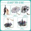 Portable Travel Umbrella Vintage Stained Glass Automatic Folding Umbrella Romantic Sunny Hand-Painted Clear Umbrellas