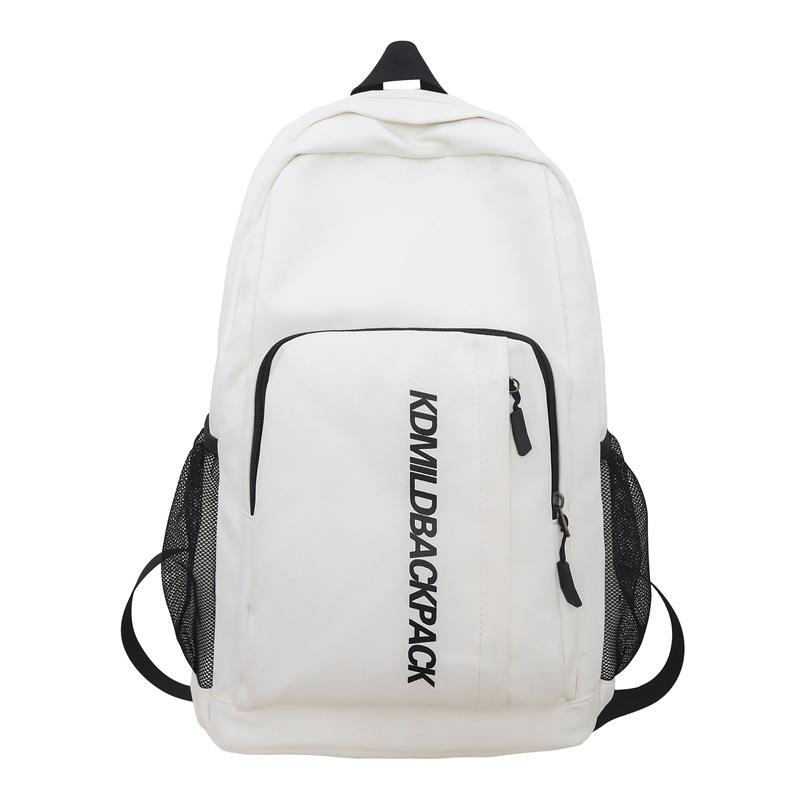 

Студенческая сумка большой емкости, женский студенческий рюкзак средней школы, мужской рюкзак белый