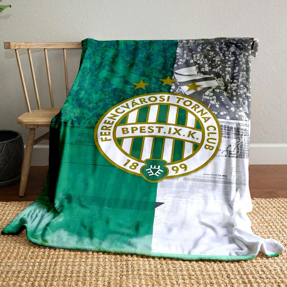 Ferencvárosi Torna Club Wappen Aufdruck Decke weich und kuschelig perfekt für das Wohnzimmer Bett Sofa oder ein Nickerchen, Geschenk