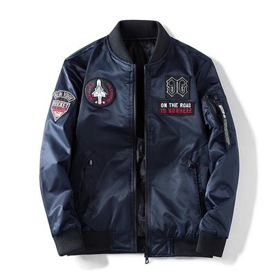 Reversible Cotton Flight Suit, Bomber Jacket, Cotton Coat Epolety, Eagle Logo Trendy Fashion Jacket