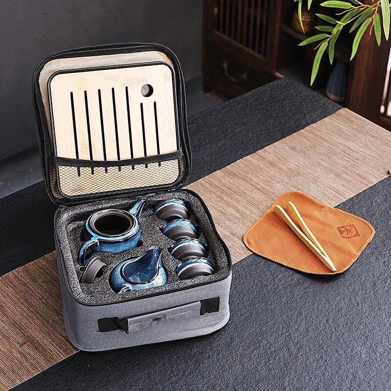Shangqi Ceramic Kung Fu Travel Tea Set - Kiln Glaze