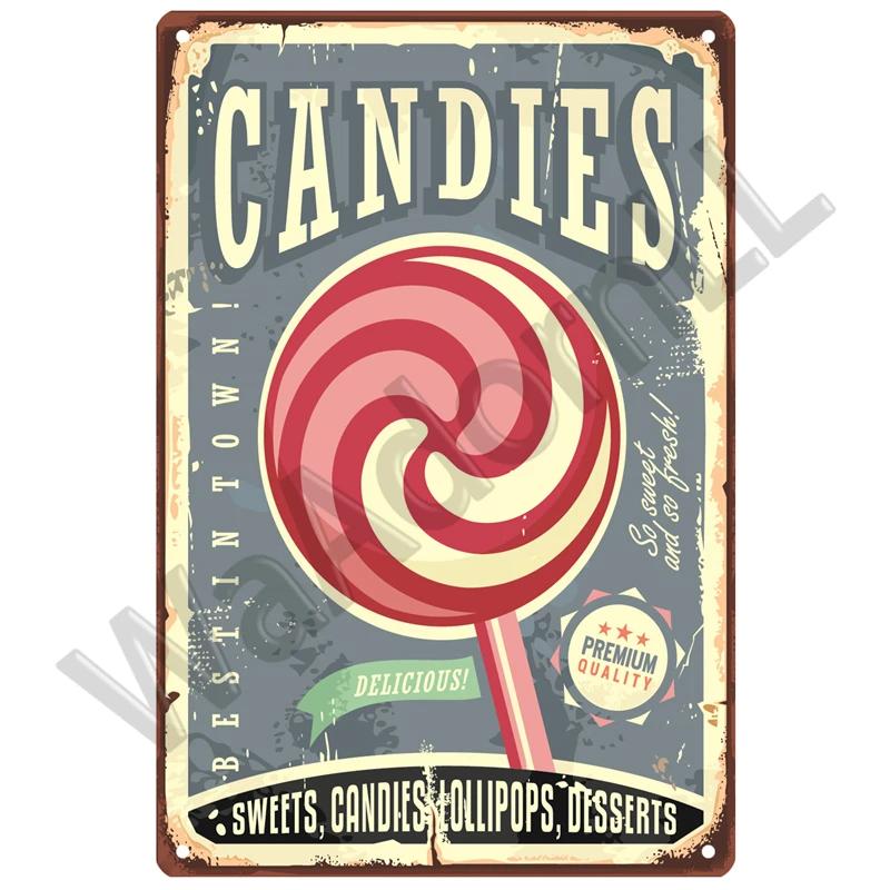 Metal Sign Delicate Fast Food Plate Tin Sign Plaque Vintage Restaurant Home Bar Cafe Kitchen Metal Poster Wall Decor Accessories