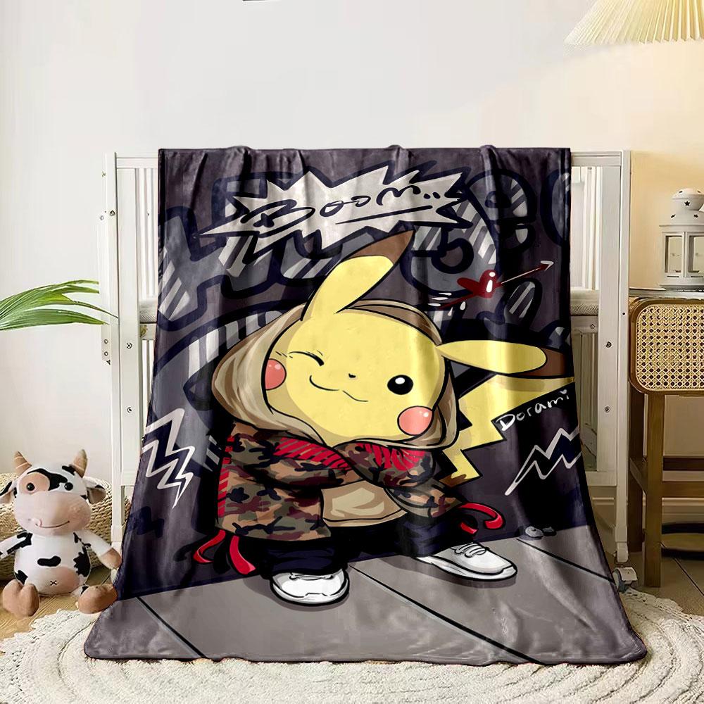 

Yellow character in camo jacket poses in graffiti-themed alley setting. for all seasons blanket lunch break throw gift 80cm x 120cm