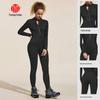 Cross-Border Yoga Bodysuit: High-Elastic, Hip-Lifting, Zipper Cardigan, Long Sleeve Fitness Wear