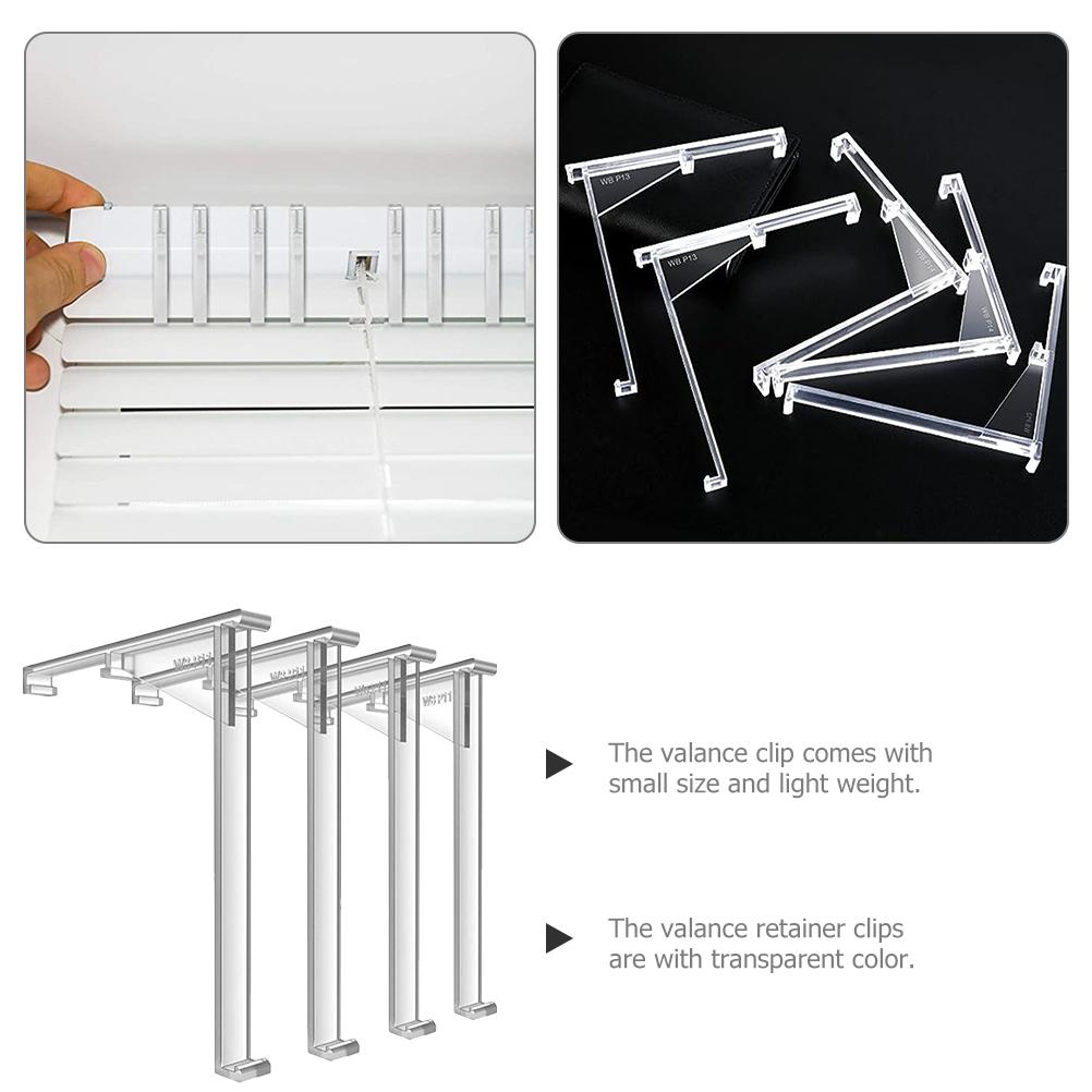 4 Pcs Door Stopper Venetian Vertical Curtain Positioning Clips Window Blind Valance Blinds