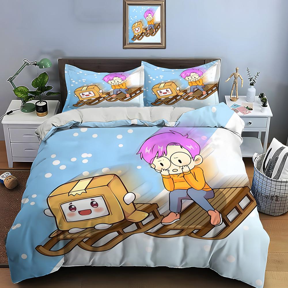 Cartoon Doll L-Lankyb0x Print Bedding Set Duvet Cover 1 Duvet Cover 2 Pillowcases Adult and Children Bedding Set Luxury Gifts