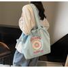 Embroidery Donut Nylon Bag Women's New Fashion Cartoon Commuter Bag Shoulder Handbag