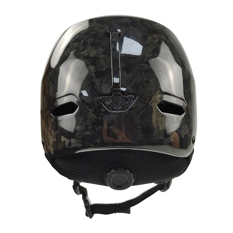 Carbon Fiber Ski and Snowboard Helmet Advanced Protective Gear for Free Riding Sports With Adjustable Size Snow Helmet
