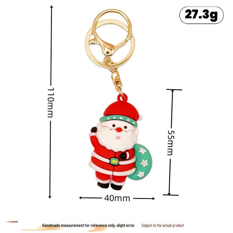 Cute Santa Claus Christmas Keychain Pendant - Backpack or Car Ornament & Children's Gift