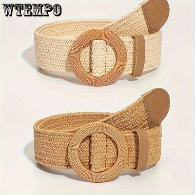 1PC Bohemian Style Elegant Retro Casual Belts Sports Style Woven Belts Suitable for Summer Beach Ideal for Matching with Dresses and Skirts
