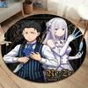 Re Zero Round Area Rug Carpet Rug For Living Room Bedroom Sofa Playroom Decor Nonslip Floor Mat