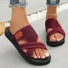 Fashion Clip Toe Sandals Solid Color Fish Mouth Comfort Casual Peep Toe Slippers Slip on Holiday Vacation Outdoors Beach Shoes