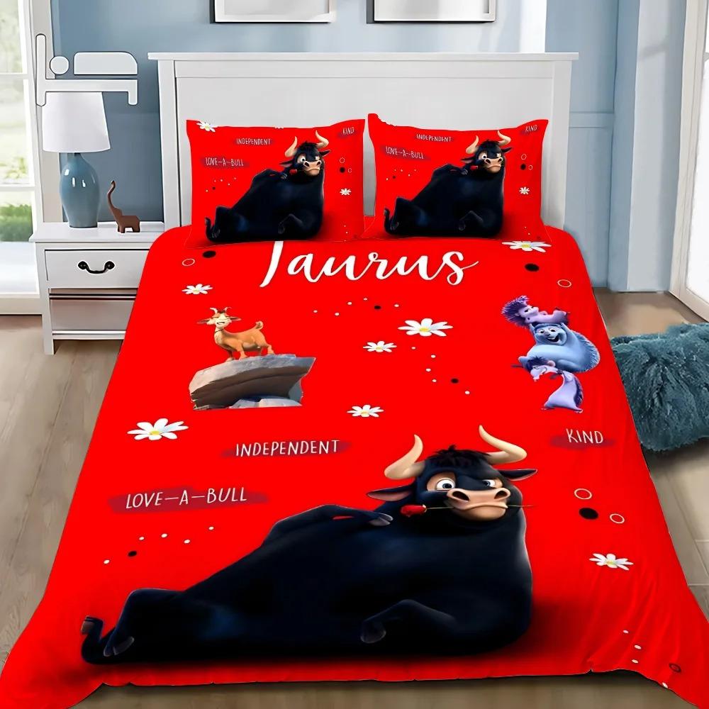 Cartoon Bettbezug Kissenbezug Ferdinand Bettwäsche Set für Kinder Mädchen Jungen Schlafzimmer Geschenk Einzel Doppel Große Größe