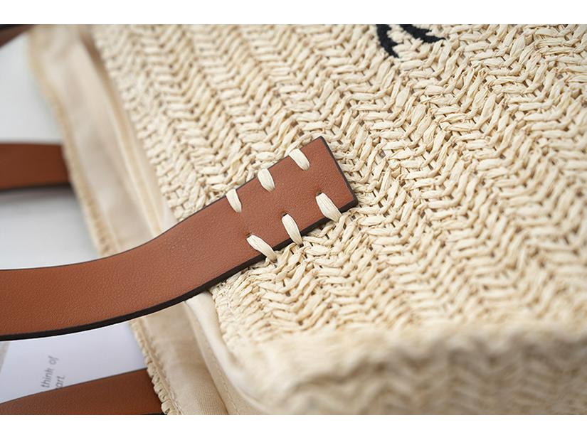 2025 New Fashion Large Woven Straw Tote: Women's Beach & Vacation Bag