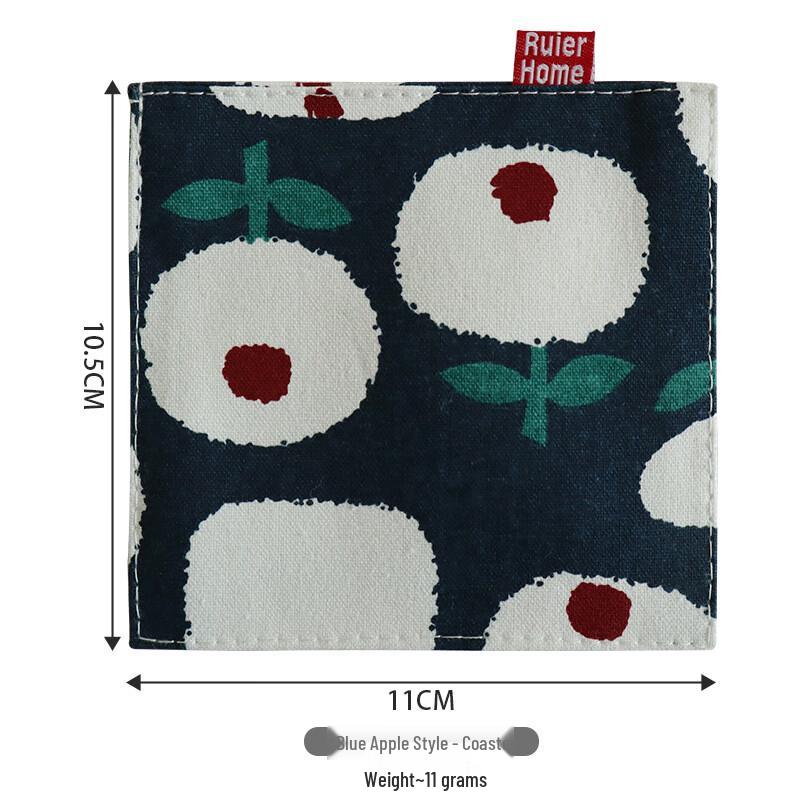 Fabric Printed Heat-Insulating Coaster Set