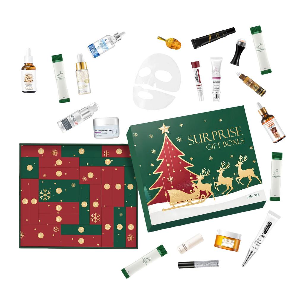 Christmas Beauty Countdown Blind Box: Beauty, Moisturizing And Firming Care Surprise,214ML,186G
