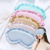 Silk Ruffle Sleep Eye Mask Eye Protection Travel Soft Sleeping Shading Eye Covers Multicolor Eye Patches For Woman Man