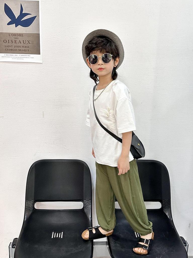 Jungen Sommer 2026 Kurzarm Locker Rundhals T-Shirt - Chinesischer Stil