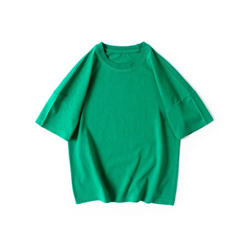 

Новая летняя однотонная футболка с короткими рукавами для мальчиков — средние и большие размеры 150 cm