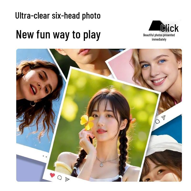 Retro Dual Screen HD Camera with 64MP CCD, 16x Optical Zoom, and Beauty Feature