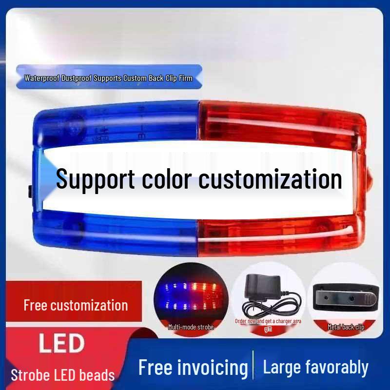 Rechargeable LED Shoulder Clip Light - Super Bright, Flashing Signal for Night Security and Running Single Charging Cable