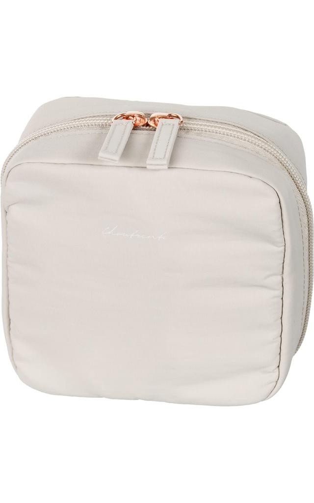 Choutrente Cosmetic Makeup Accessory Pouch for Can Be Stored Upright Pouch, Pouch, Case, Women, (Light Gray)