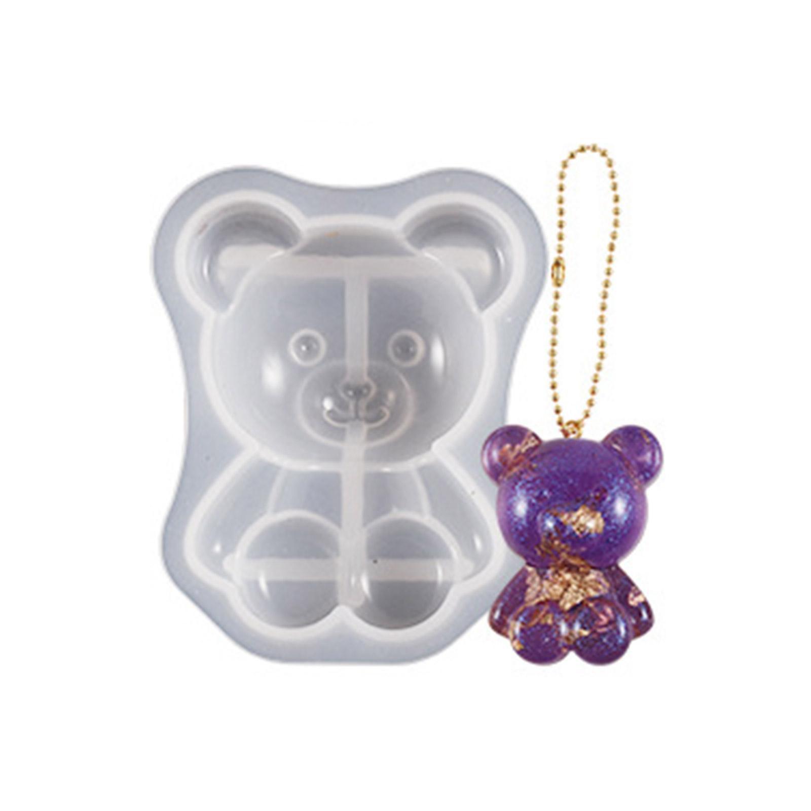 

Полуобъемная форма медведя из силикона для DIY, ручная работа, брелок, подвеска, украшения, формы для кристальной эпоксидной смолы, изготовление ювелирных изделий 1