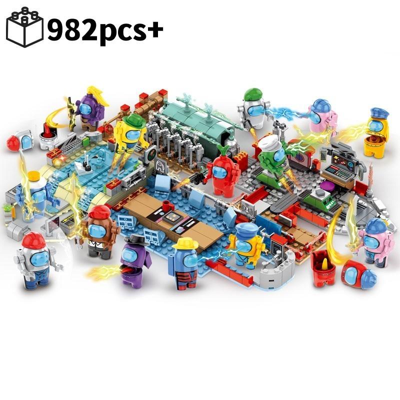 Space Werewolf Killing Building Blocks Anime Figure Model Bricks Assembled Toys for Kids Creative Ghost Dinting Game Scene