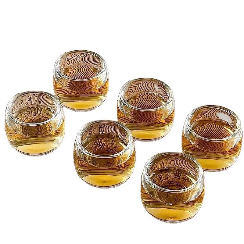 Shangqi Thickened Thumb Ring Glass Cups