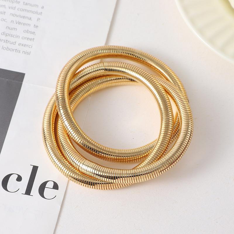 Браслет Легкая Роскошь Мода Универсальный Трехслойный Браслет Разноцветный Намотка Эластичный Браслет