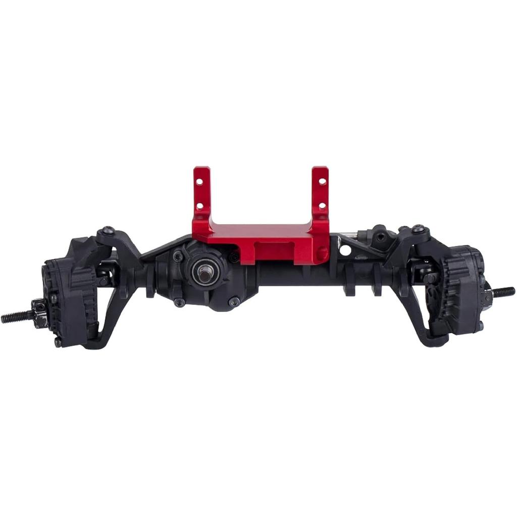 SCX10 III Servo Mount, Aluminum AR45P Portal Mount 4-Link Suspension for 1/10 RC Crawler Axial SCX10 III Sevro On Axle Mount Upgrades (Black)
