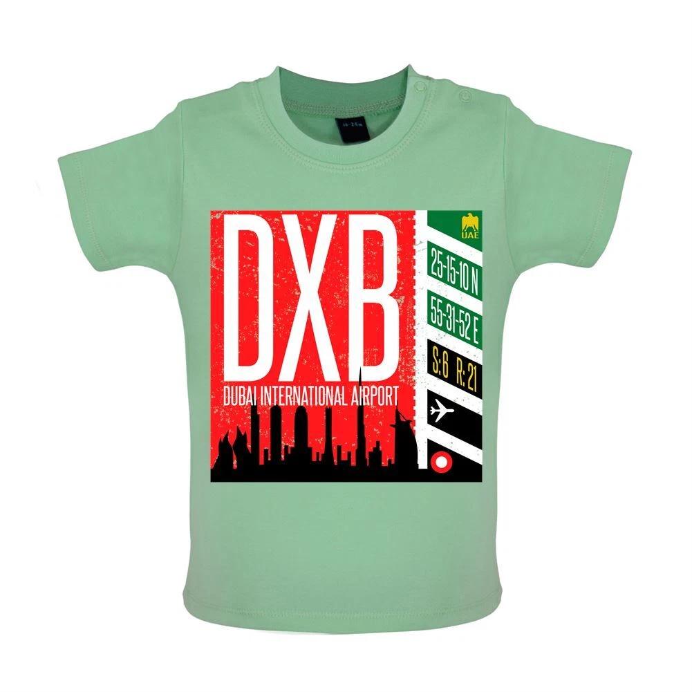 

Dubai Airport Code - Baby Kids Boys Girls Unisex T-Shirt / Babygrow - Holiday DXB Airport UAW Middle 160