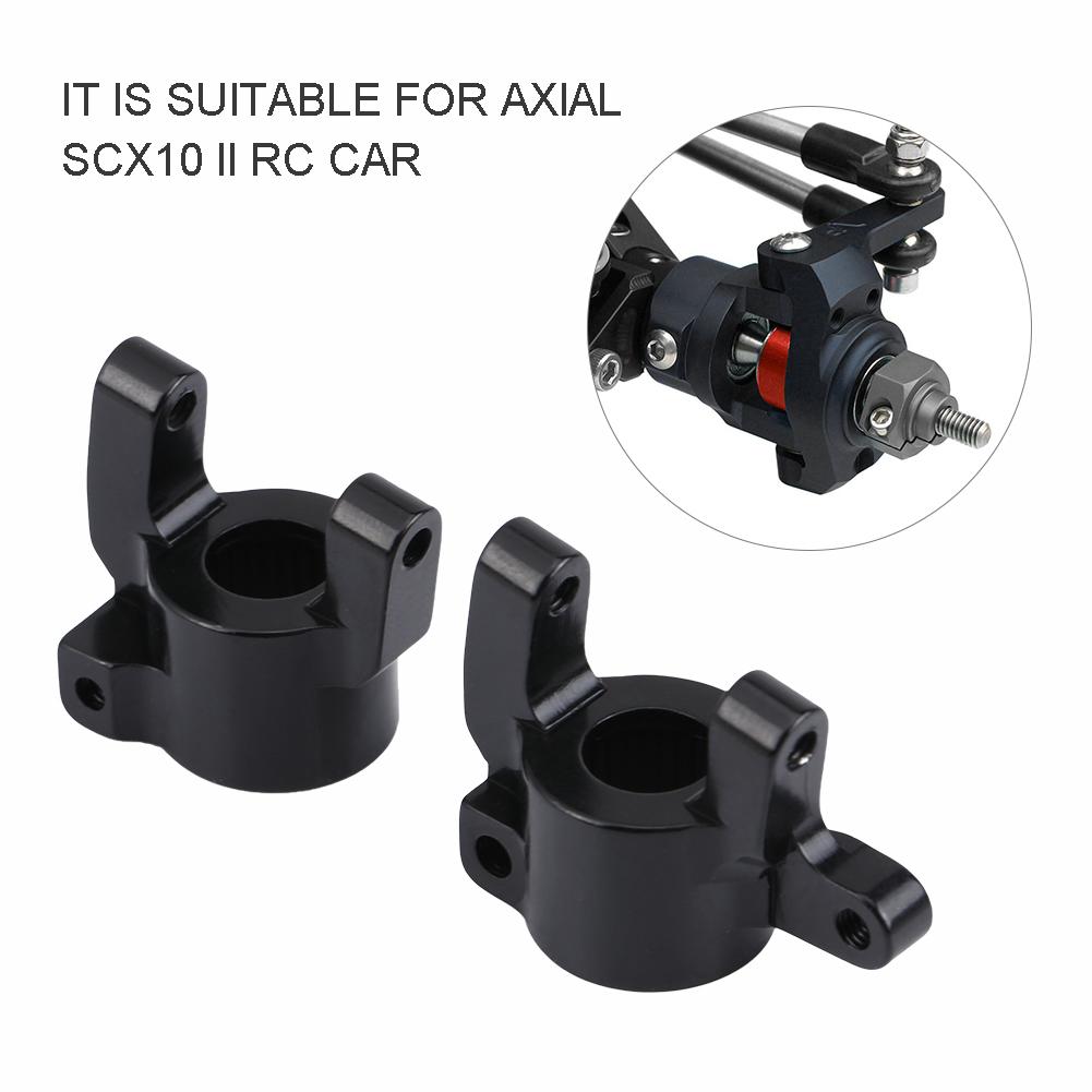 Metal Accessory Front C Hub Carrier Steering Knuckle for Axial SCX10 II RC Car (Black)