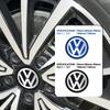 Hub Caps 4PCS 70mm/80mm/90mm/100mm/120mm Car Wheel Center Hub Cap Sticker For VW R Polo Passat Rline Golf 4 5 Tiguan