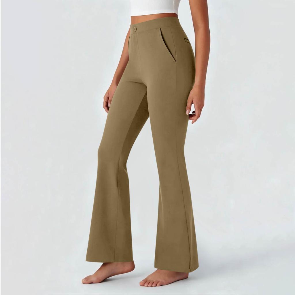 Women's Casual Slim-fit Wide-leg Trousers,  Color, Flowing Long Pants