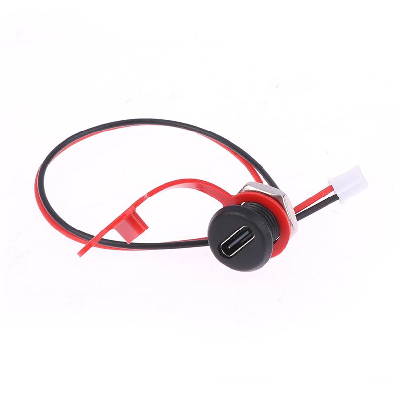 Usb-C Connector Type-C To Ph 2.0 With Nut Locking Plate Female Usb Socket