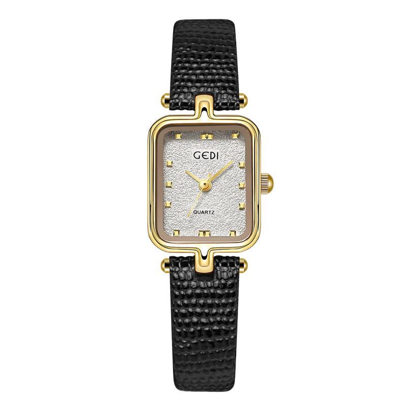 Medieval Style Pointer Light Luxury Niche High-Value Leather Decoration Women'S Waterproof Quartz Watch