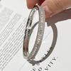 Light Luxury Boundless Ladder Inlay Full Diamond Bangles Silver  Starry Sky Bracelet Suitable for Daily  Gifts Wedding