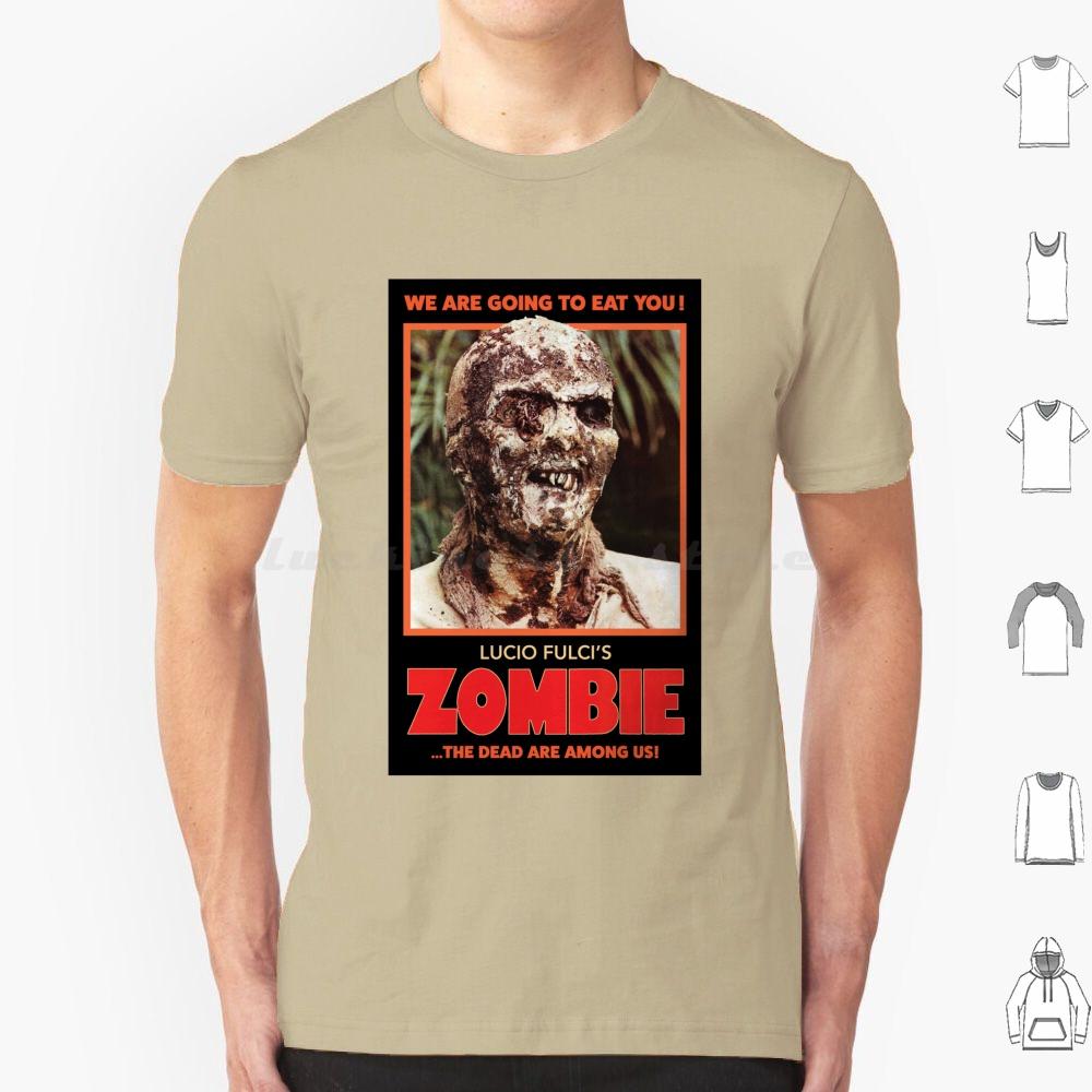 Lucio Fulcis ZombieRed T Shirt 6xl Cotton Cool Tee Luciofulci Fulci Horrormovie Horror Movies Zombies Zombie
