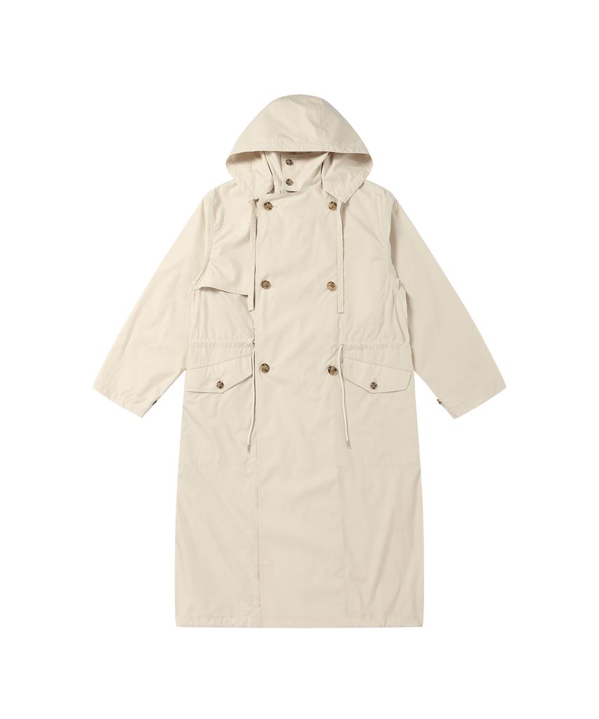 Solew Liberty Long Trench Coat_Ivory