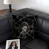 Spider Web Cool Cushion Cover Natural Linen Organic Fabric DoubleSided Printing Sofa Home Decor Gift Pillow Case