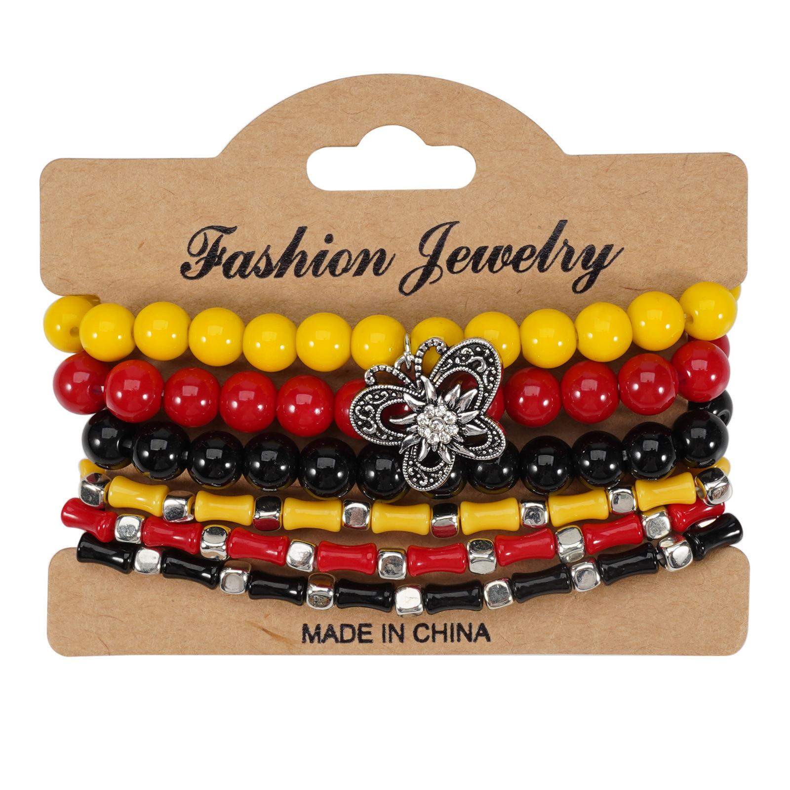 JYL TS Bracelet Bohemian Cherry  Butterfly Beads Sparks Sweetness Style 2 бледный ярко-
