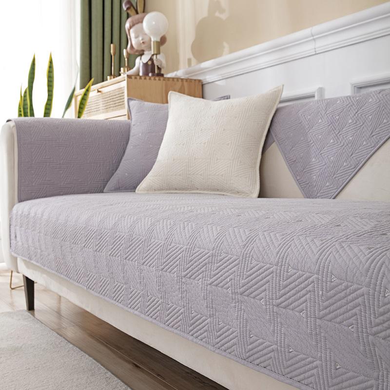 Nordic Simple Cotton Sofa Cushion Four Seasons Non-slip Seat Cushion Fabric Universal Winter Leather Cover Cloth Towel