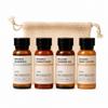 1 Set of 4 Types of 30ml Hotel Amenities + Pouch: Shampoo + Conditioner + Body Wash + Body Lotion