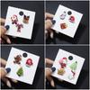 3/4pcs/set Christmas Badge Brooches Exquisite Santa Claus Tree Bell Elk Snowflake Enamel Brooch Pins For Women Men New Year Gift