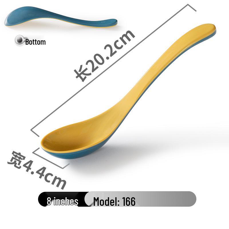Xiangyuanmei Colorful Melamine Soup Spoon - Restaurant & Hotel Stirring Spoon, Imitation Porcelain, Plastic, for Hot Pot